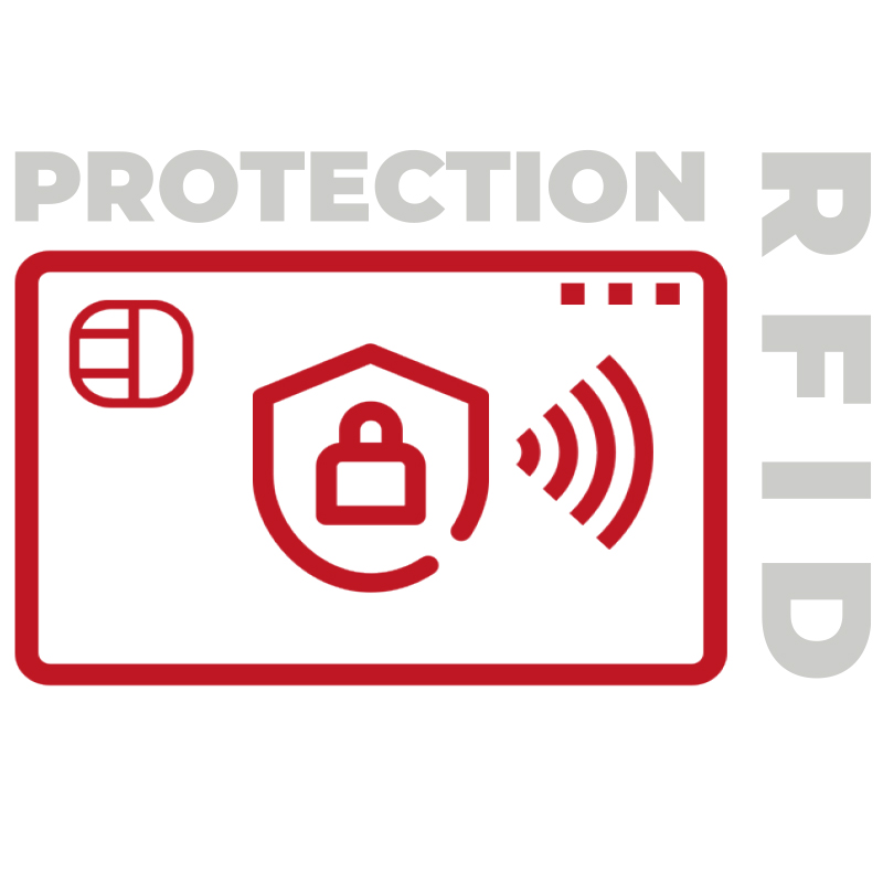 Paquet de 5 étuis protège carte bancaire anti-RFID décor matière