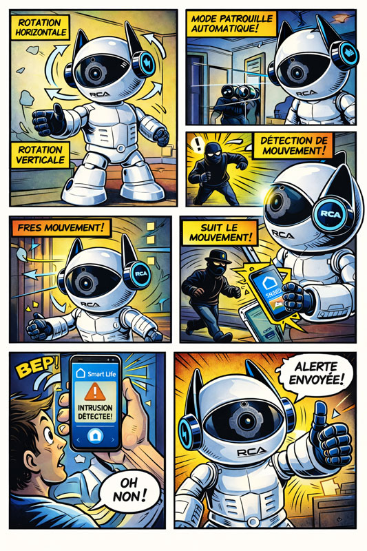 Caméra Wifi / Suivi de mouvement RBCA systems Y30 "Le Robot" – Image 4