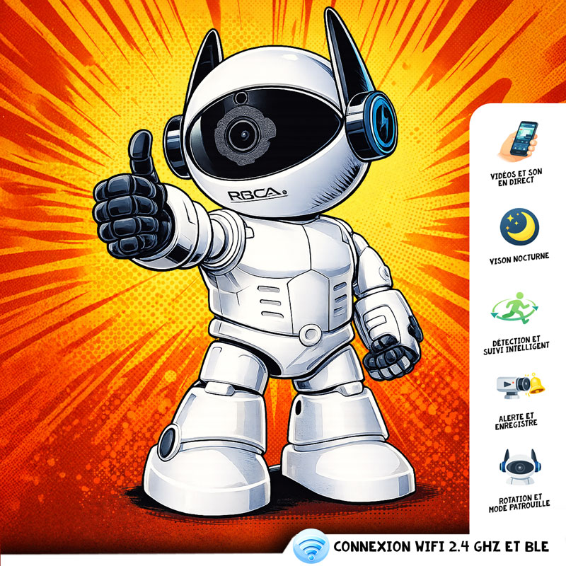 Caméra Wifi / Suivi de mouvement RBCA systems Y30 "Le Robot" – Image 2