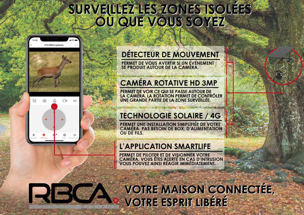 Caméra 4G / Extérieure 4G / Solaire RBCA systems Q22-C4G Camo – Image 9
